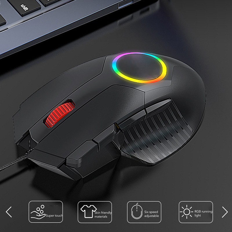 Gaming Mouse 7200 DPI RGB Backlit 8 Keys BT Mouse