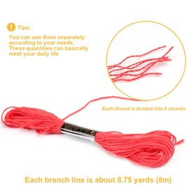 36 Skeins Embroidery Thread, Friendship Bracelets Embroidery Floss, Woven Floss for Knitting DIY Crafts Project, Sewing Accessories and Supplies, 6 Strands 8.75 Yards