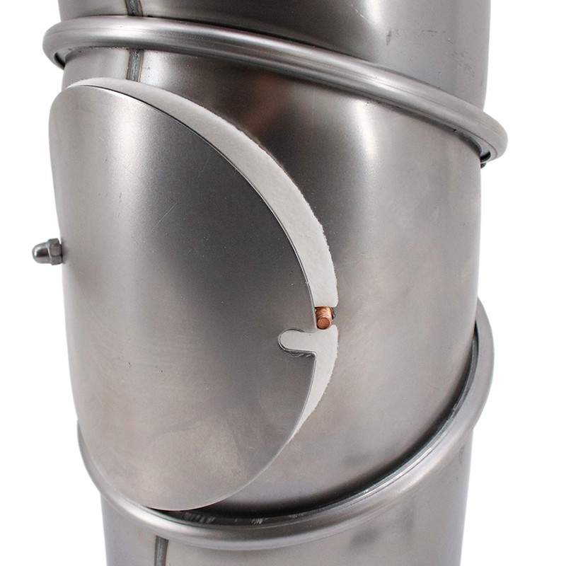 LANZZAS Gasket for stove pipes with cleaning flap, suitable for