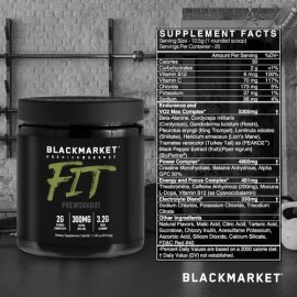 Suplemento Pre Entreno Blackmarket Creatina Sandía 312g Polvo