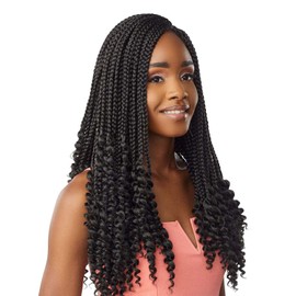 Sensationnel Crochet braids Lulutress 3X Pre-Looped Goddess Box Braid 18" (3-PACK, SM1B/BG)