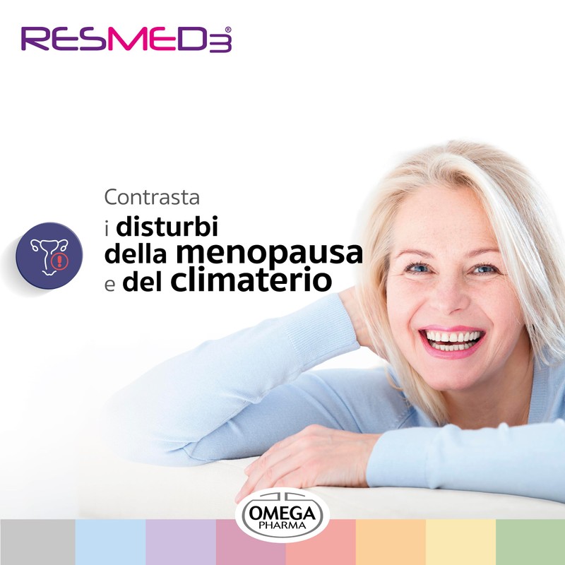 RESMED3® Benessere in Menopausa- Vitamina D3, Melatonina, Glicina, Resveratrolo e