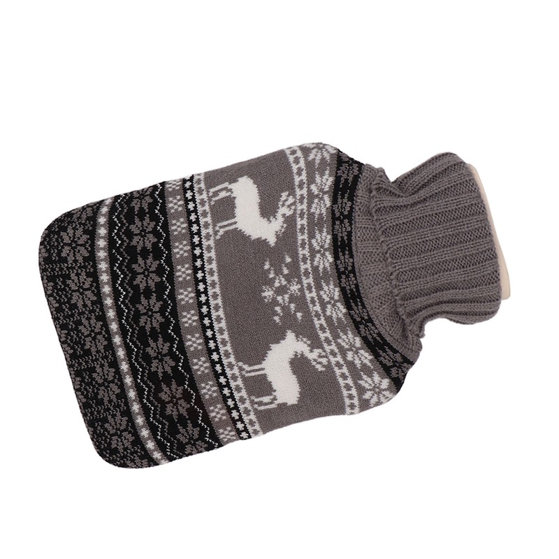 Rubber Hot Water Bottle With Waist Cover Knitted Cover Warm