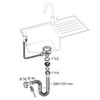 Wirquin 30722044 - Sifone per lavello allungabile diametro: 40-50 mm,