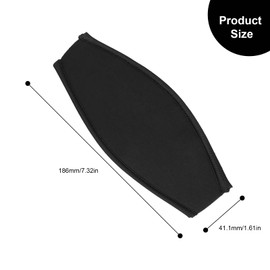 DEANKEJI Pack of 2 Waterproof Mask Strap, Neoprene Diving Mask Strap, Diving Mask Strap Cover, Suitable for Diving, Swimming, Water Sports, black