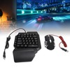 Zunate Half Hand Gaming Keyboard and Mouse Combo, 3 in