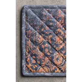 Maison d' Hermine Hot Pads Set of 2 Pot Holders 100% Cotton with Bow (20cm x 20cm) Pot Holders Heat Resistant for Barbecue, Cooking, Imperfection - Thanksgiving / Christmas