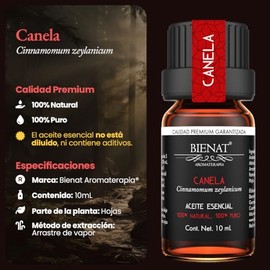 Bienat | Aceite Esencial de Canela 10mL Natural | Difusor y Aromaterapia