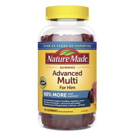 Nature Made LARGE BOTTLE 195ct Natures Made Advanced Multivitamin For Him Gummies
