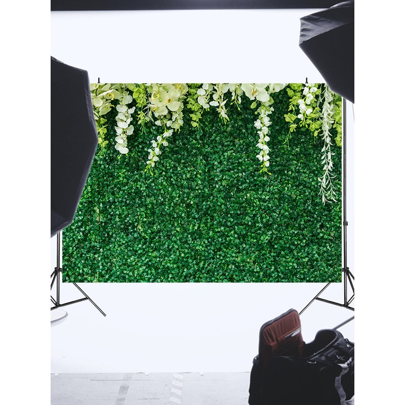 Artificial Leaves Photography Background Fabric Birthday Party Decoration Backdrop