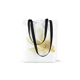 Le Jardin du Lin Printed Shopping Bag with Two Black Long Handles, Foldable Fabric Bag with Two Long Handles, Size: 48 x 55 cm