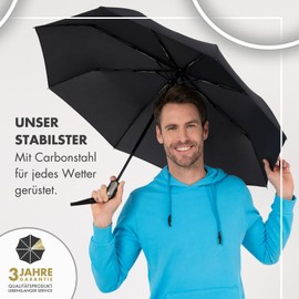 Doppler Protect Duo Umbrella I Sturdy Pocket Umbrella I Automatic Open/Close I Easy to Open & Close I Carbon Steel Technology I Robust & Safe in Rain and Wind, Check Beige
