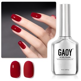 GAOY Esmalte De Uñas De Gel Rojo, 16 Ml, Esmalte De Gel Remojo, Curado Con Luz Uv Para Manicura De Bricolaje En Casa, 1201 Rojo Carmín                