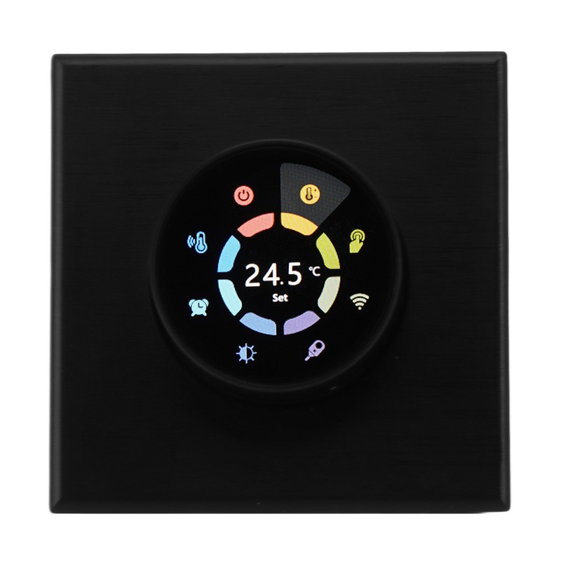 Smart Thermostat Black App Remote Control Timing Energy Saving High
