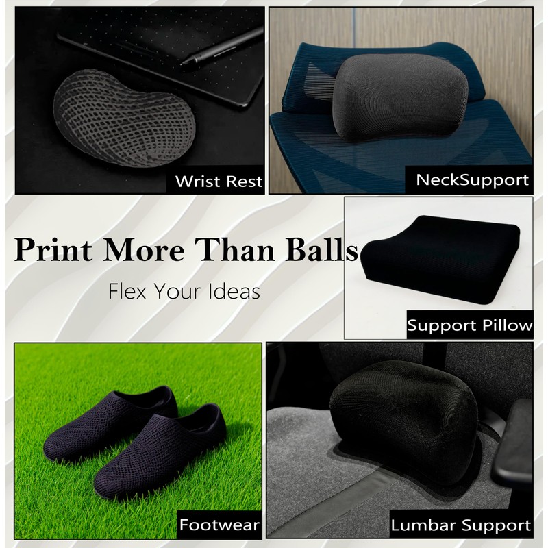 WISDREAM FlexiTough Flexible Filament Specifically for Printing Real-Game Bouncy Airless