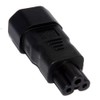kenable 3 Pin IEC Socket C14 to Cloverleaf Plug C5
