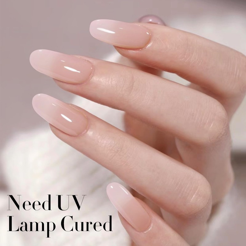 Double Rhythm Translucent Gel Polish Sheer Neutral Natural Light Milky
