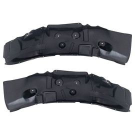 TRQ TRQ Black Stainless Steel Inner Fender Liner Set Compatible with 2010 Dodge Ram 2500/3500 2011-2013 Ram 2500/3500 (2 Piece)