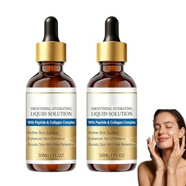 Sérum facial antiarrugas y lifting facial, sérum antiedad con esencias de aceite, péptidos y colágeno, solución líquida hidratante, reduce las líneas de expresión y arrugas, elasticidad. (2PCS)