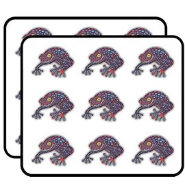 Frog Animal Doodle Waves Pattern Art Decor 2" Each Sticker for Scrapbooking, Calendars, Arts, Kids DIY Crafts, Album, Bullet Journals 18 Pack