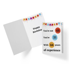 Funny 65th Birthday Card – Funny 65 Years Old Anniversary Card – Happy 65th Birthday Card – Hilarious 65th Birthday Card – with Envelope