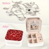 SinSenMa Heart Red Jewelry Box Portable Jewelry Case Boxes Travel