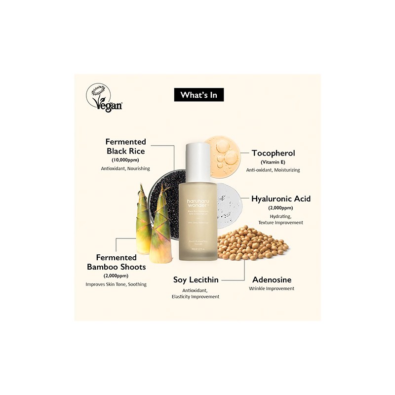 haruharu wonder [haruharu wonder]Black Rice Hyaluronic Anti-Wrinkle Serum 50ml