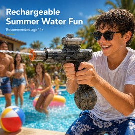Rechargeable Automatic Water Blaster – Electric Water Toy for Pool, Beach and Outdoor Summer Games, Ages 14+
