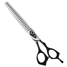 Fenice Peak 7'' Thinning Shears for Pet Grooming Scissors Chunkers Shears Heavy and Anti-Slip Black Handler 440C Stainless Steel Professional Dog Trimming Scissors