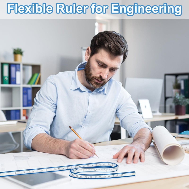 PATIKIL 40 Inch 100cm Flexible Curve Ruler Can Be Bent