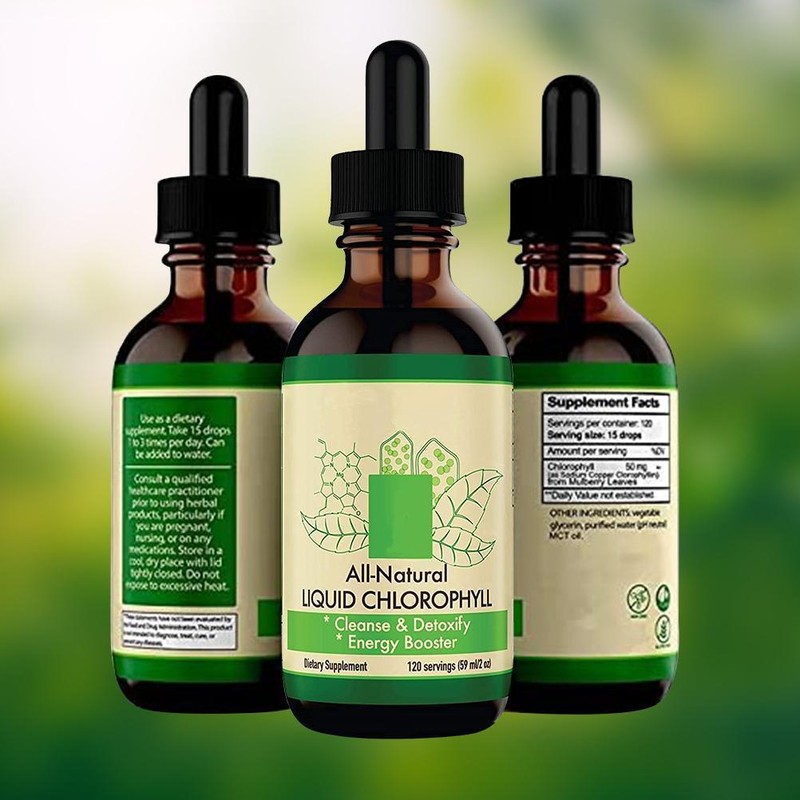 Chlorophyll Liquid Drops All Natural Concentrate Energy Booster Digestion and