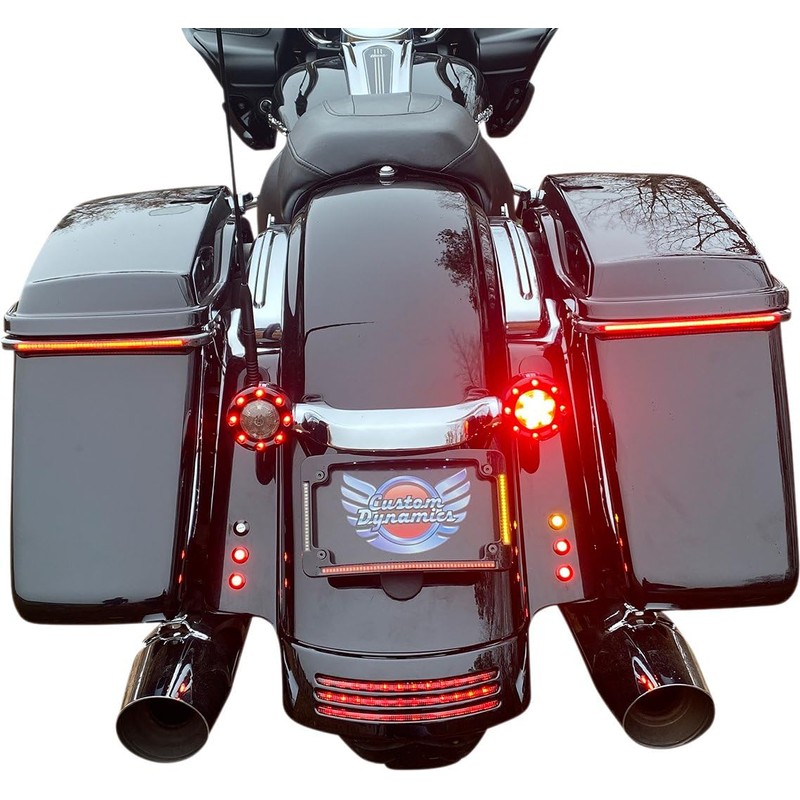 Custom Dynamics TF05-SS6-B Radius License Plate Frame - Gloss Black