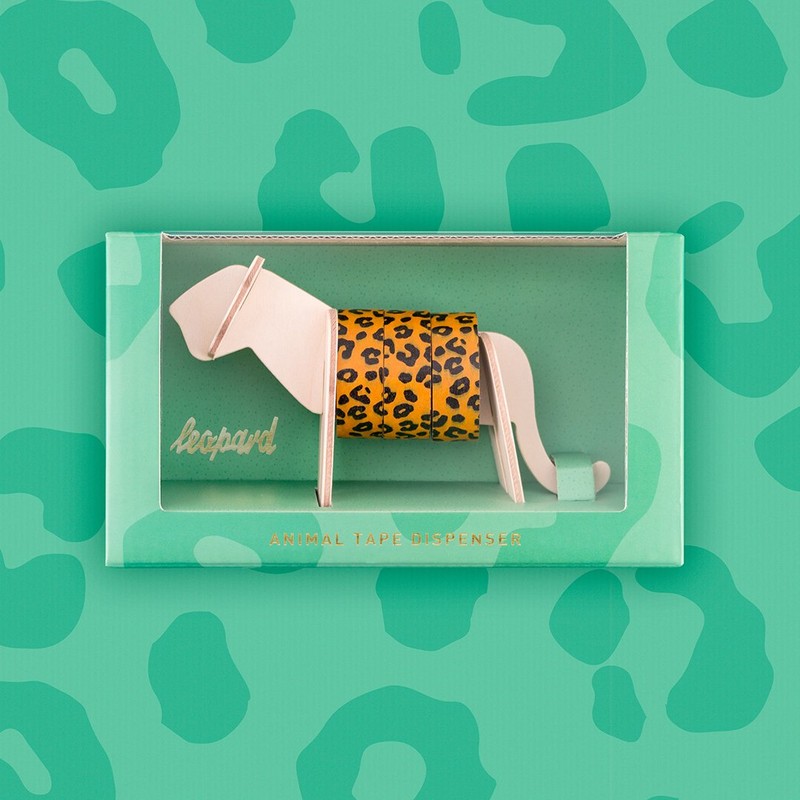 Luckies of London Wild Leopard Animal Print Washi Masking Holder