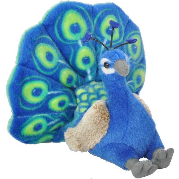 Wild Republic Peacock Plush, Stuffed Animal, Plush Toy, Kids Gifts, Cuddlekins, 8 Inches