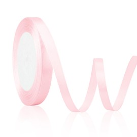 Pink Ribbon 1cm*23m Baby Pink Ribbon, Pink Ribbon for Gift Wrapping Light Pink Ribbon Pink Christmas Ribbon Thin Pink Ribbon for Balloons Pink Curling Ribbon Pastel Ribbon String for Balloons