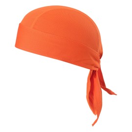 TOPLOR Gorro que absorbe el sudor, gorro de calavera pirata, bandana para hombres y mujeres, Naranja, Small-Large