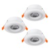 EGLO Set of 3 LED Recessed Spotlights, Calonge, Ceiling Spotlight,