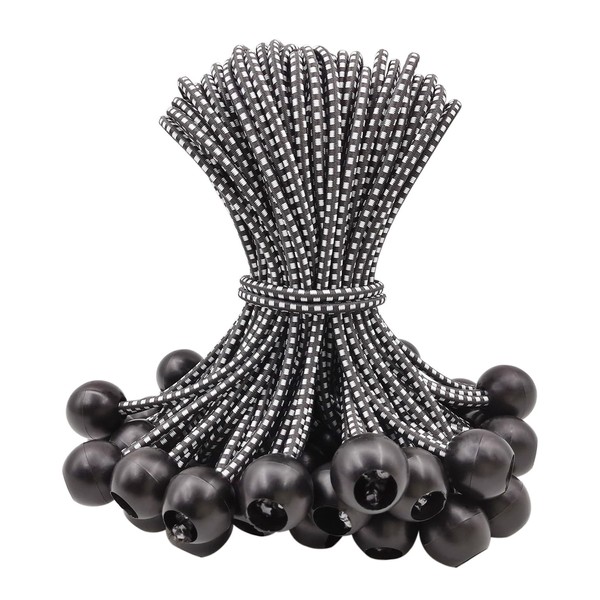 WMZOBH Tarpaulin Bungee Balls 6 Inch, 50 Pcs Bungee Cord