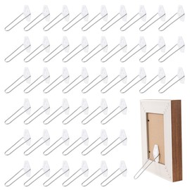 FCKLVMC 45 Pcs Self Adhesive Picture Frame Easel Back, Adjustable Stainless Steel Picture Frame Backing Board for 5.9-11.8 Inch Picture Frame Stand