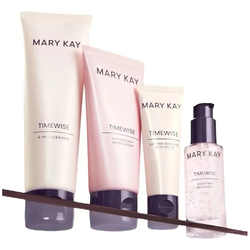 Rutina Ideal Timewise 4 Productos Mary Kay Dia/noche piel combinada
