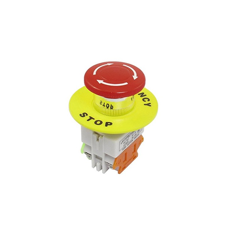 YQBOOM 1 Pcs Red Mushroom Cap 1NO 1NC DPST Emergency