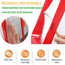 Food Plastic Preservation Tray, Stackable Food Tray Reusable Creative fresh tray storage for Food Preservation (4 Pack)