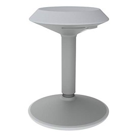 Learniture Adjustable-Height Active Motion Stool w/Circular Seat - Flexible Seating for School Classroom, Office or Home - Gray (LNT-NUS800-GR-SO)