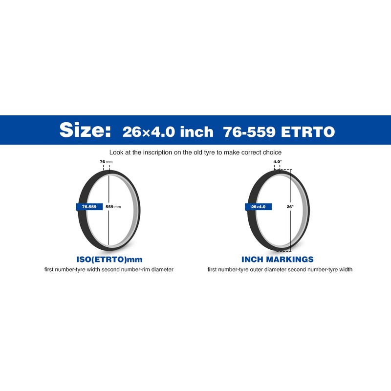 1/2 Pack Fat Tire for Ebike Mountain Snow Bike Heav1/2