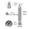 Eyech 3 Sets 3pcs Magnetic Square Head Bits Square Screw