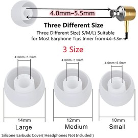 WEIESCIE 36 Stück Ersatz Silikon Ohrstöpsel, 3 Größen Kopfhörer Gummi Aufsätze Kopfhörer Stöpsel Silikon Ohrstöpsel Kopfhörer Kopfhörer Noise Isolation Ohrhörer Ersatzstöpsel