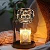 Black Candle Warmer Lamp with Timer - Adjustable Height Candle
