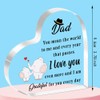 QMVMV Dad Gifts from Son Daughter Heart-Shaped Acrylic Plaque Gifts