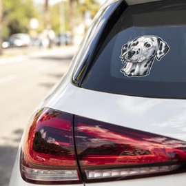Cute Dalmatian Dog Pet Vinyl Sticker - Playful Car Bumper & Window Sticker Laptop Skateboard Luggage Sticker for Truck Hardhat Stickers for Men and Woman 4.5" (sp57)