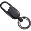 AIXUAN Zinc Alloy and Black Leather Keychain, 2 Keys Rings,Comes